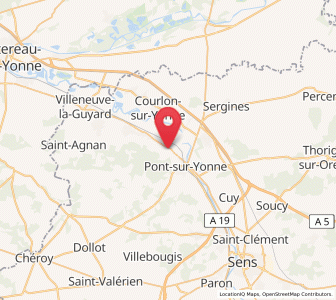 Map of Villemanoche, Bourgogne-Franche-Comté