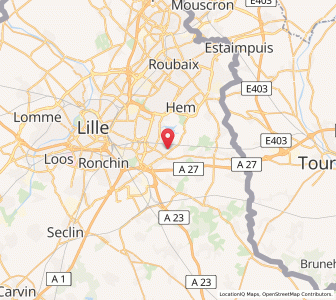 Map of Villeneuve-d'Ascq, Hauts-de-France