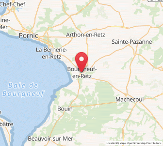 Map of Villeneuve-en-Retz, Pays de la Loire