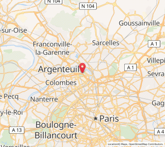 Map of Villeneuve-la-Garenne, Île-de-France