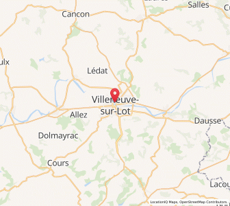 Map of Villeneuve-sur-Lot, Nouvelle-Aquitaine