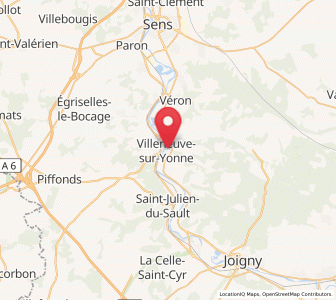 Map of Villeneuve-le-Roi, Bourgogne-Franche-Comté