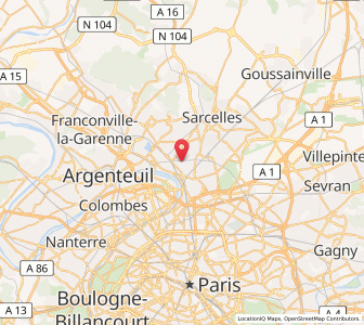 Map of Villetaneuse, Île-de-France