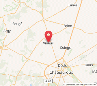 Map of Vineuil, Centre