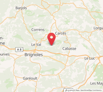 Map of Vins-sur-Caramy, Provence-Alpes-Côte d'Azur