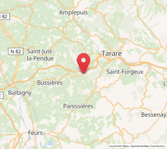 Map of Violay, Auvergne-Rhône-Alpes