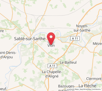 Map of Vion, Pays de la Loire