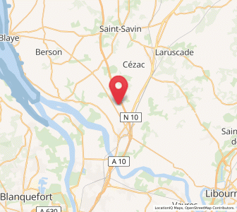 Map of Virsac, Nouvelle-Aquitaine
