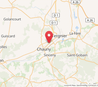 Map of Viry-Noureuil, Hauts-de-France