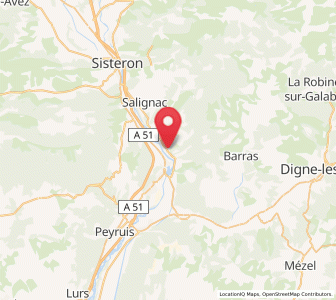 Map of Volonne, Provence-Alpes-Côte d'Azur