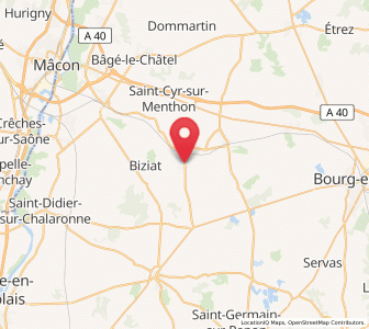 Map of Vonnas, Auvergne-Rhône-Alpes