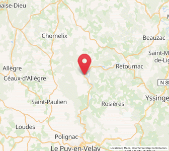 Map of Vorey, Auvergne-Rhône-Alpes