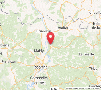 Map of Vougy, Auvergne-Rhône-Alpes