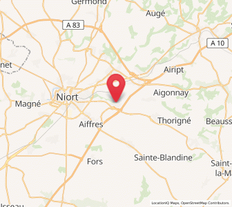 Map of Vouillé, Nouvelle-Aquitaine