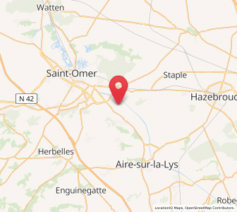 Map of Wardrecques, Hauts-de-France
