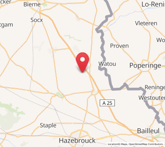 Map of Winnezeele, Hauts-de-France