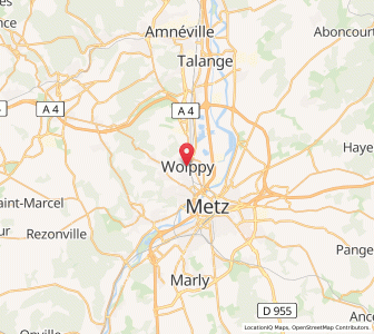 Map of Woippy, Grand Est