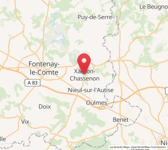 Map of Xanton-Chassenon, Pays de la Loire