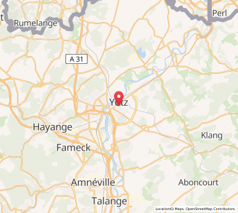 Map of Yutz, Grand Est