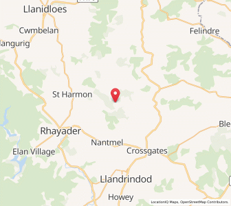 Map of Abbey-Cwmhir, WalesWales