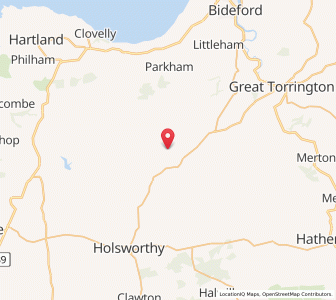 Map of Abbots Bickington, EnglandEngland