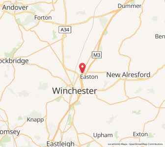 Map of Abbots Worthy, EnglandEngland