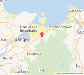 Map of Aber, WalesWales