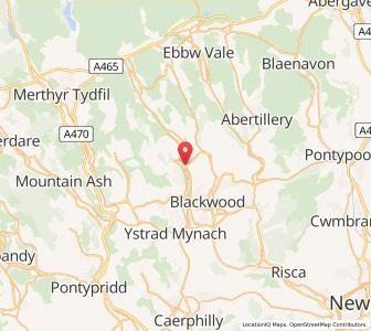 Map of Aberbargoed, WalesWales