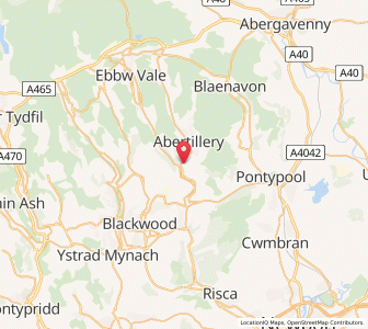 Map of Aberbeeg, WalesWales