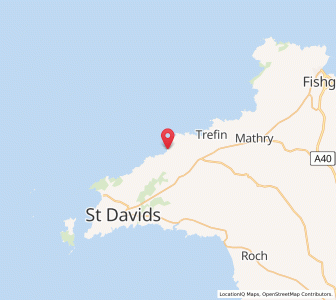 Map of Abereiddy, WalesWales