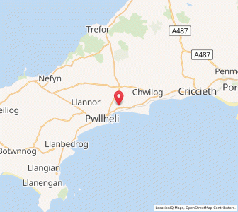 Map of Abererch, WalesWales