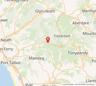 Map of Abergwynfi, WalesWales