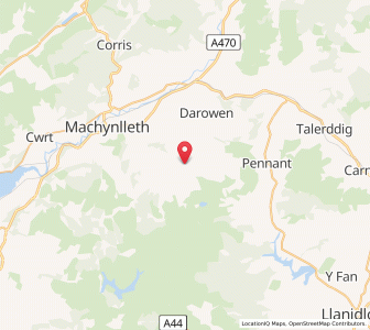 Map of Aberhosan, WalesWales