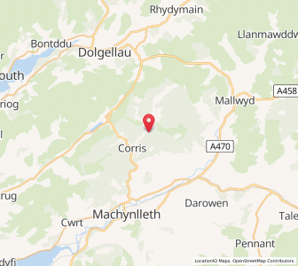 Map of Aberllefenni, WalesWales