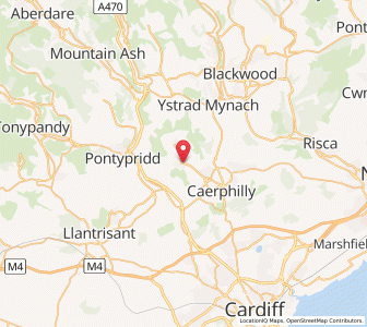 Map of Abertridwr, WalesWales