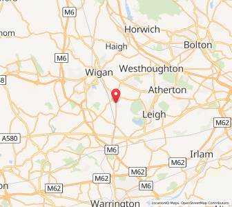 Map of Abram, EnglandEngland