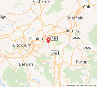 Map of Accrington, EnglandEngland