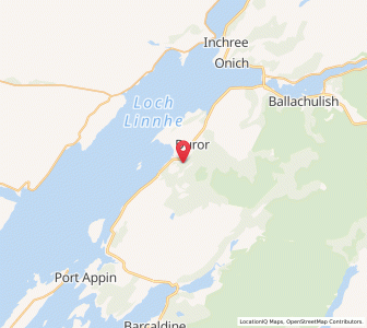 Map of Acharra, ScotlandScotland