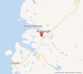Map of Achlyness, ScotlandScotland