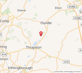 Map of Achurch, EnglandEngland