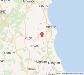 Map of Acklington, EnglandEngland