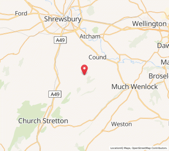 Map of Acton Burnell, EnglandEngland