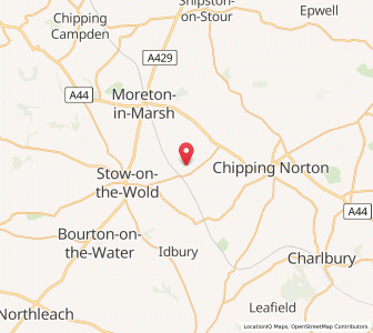 Map of Adlestrop, EnglandEngland
