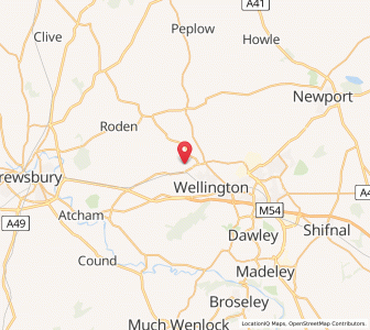 Map of Admaston, EnglandEngland