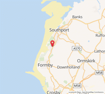 Map of Ainsdale, EnglandEngland