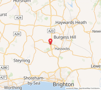 Map of Albourne, EnglandEngland