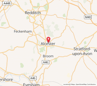 Map of Alcester, EnglandEngland