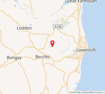 Map of Aldeby, EnglandEngland