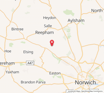 Map of Alderford, EnglandEngland
