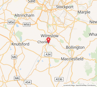 Map of Alderley Edge, EnglandEngland